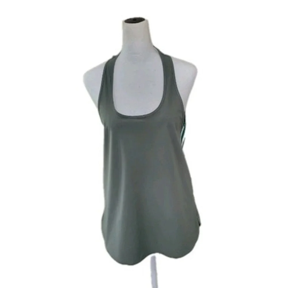 Athleisure Tank Top Racerback Summer Green Size 6 Breathable UPF‎ Gym Yoga